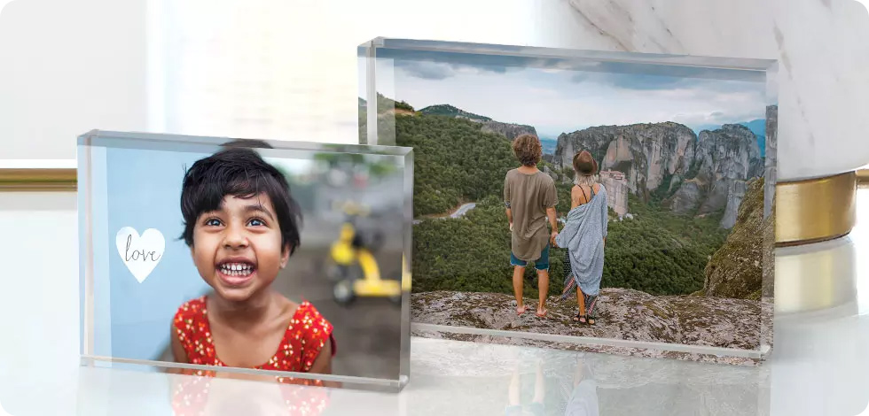Acryl-Fotodrucke für den Tisch